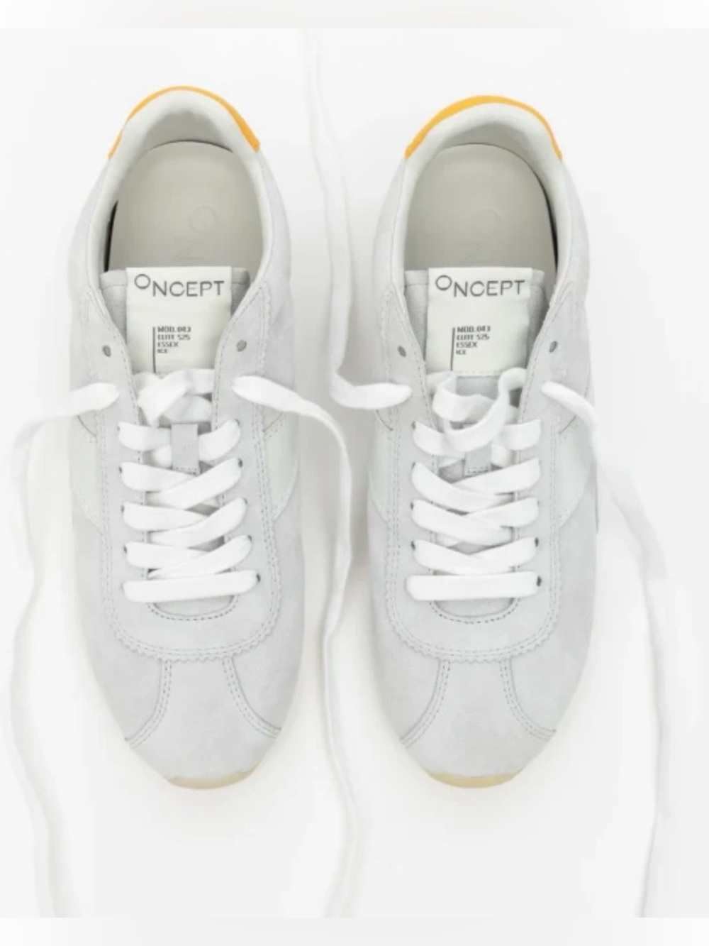 ANTHROPOLOGIE X ONCEPT ESSEX NWOT IN ICE CLASSIC BALLET FLAT SNEAKERS SIZE 7.5 - Picture 3 of 12